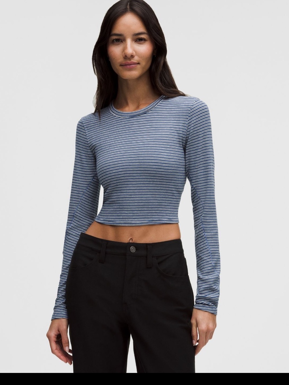 Lululemon Hold Tight Straight Hem Cropped Long Sleeve Shirt